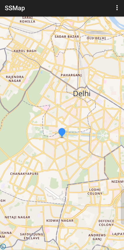 A point drawn on the map with the Android Map SDK
